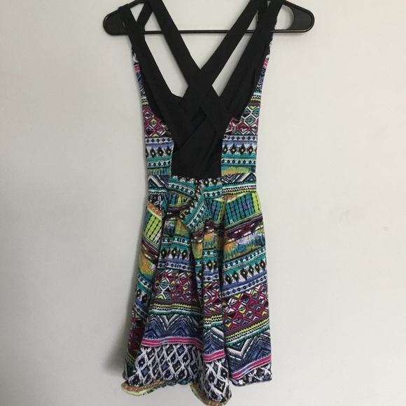 Tribal print fit and flare mini dress - Picture 3 of 4
